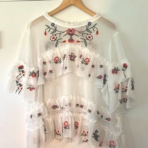 Embroidered Floral Blouse